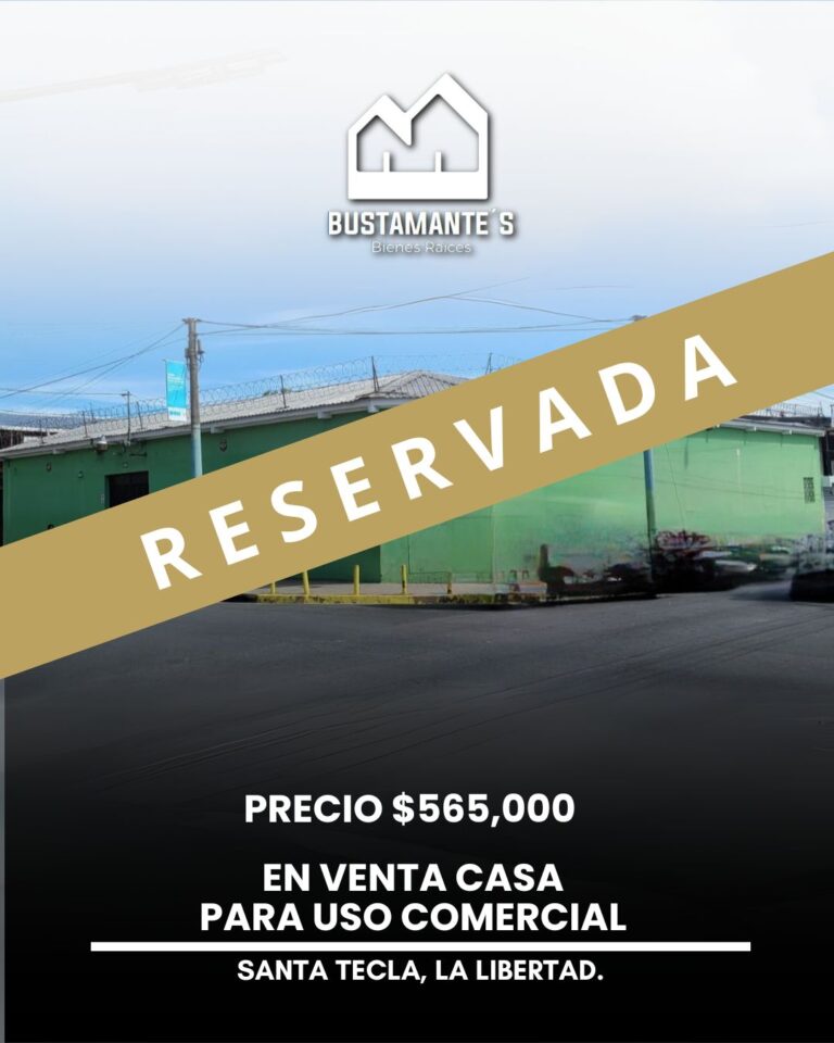 VENTA CASA USO COMERCIAL SANTA TECLA - RESUBIDA